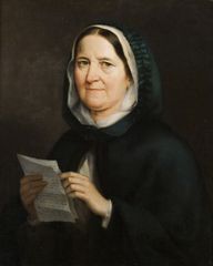 Portrait of woman with letter