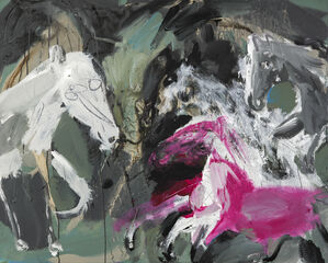 Small herd (Pink horse)