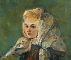 Girl in a scarf