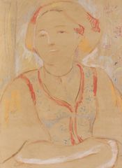 Portrait of a woman in folk dress