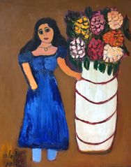 Žena s kvetmi