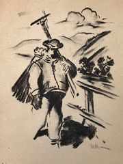 Viazať (podľa pôvodnej kresby uhľom zo súboru „Martin Benka Kresby, 1944)